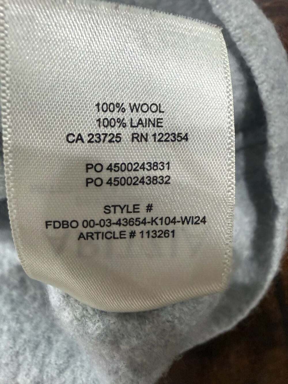 Aritzia The Group 100% Wool Mock Neck Sweater Gray Cropped Minimalist XS - Picture 6 of 8